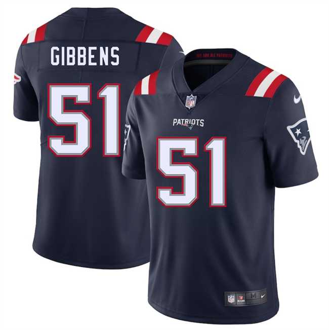 Men & Women & Youth New England Patriots #51 Jack Gibbens Navy 2025 Vapor Limited Stitched Jersey